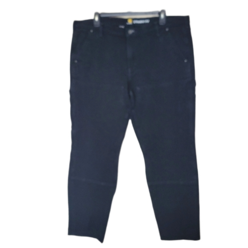 Carhartt Women's Straight Fit Black Carpenter Style Workwear Denim Jeans Size 18